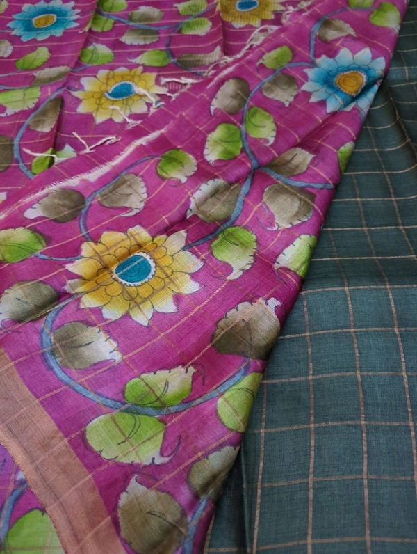 Pure Handloom Tusser  - Dove Gray