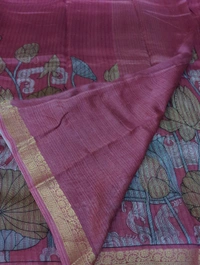 Pure Chanderi Digital - Brick Red