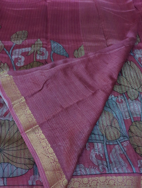Pure Chanderi Digital - Brick Red
