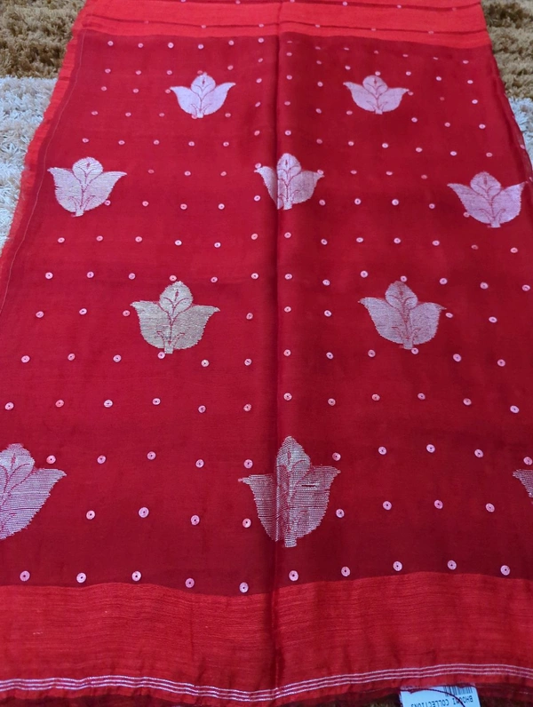 Pure Matka Muslin - Red