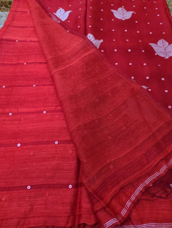 Pure Matka Muslin - Red