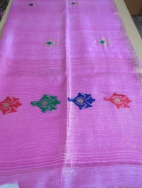 Pure Handloom Matka Designer  - pink