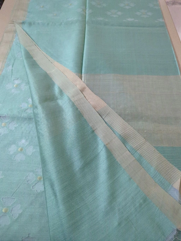 Pure Resham Muslin - Jungle Mist