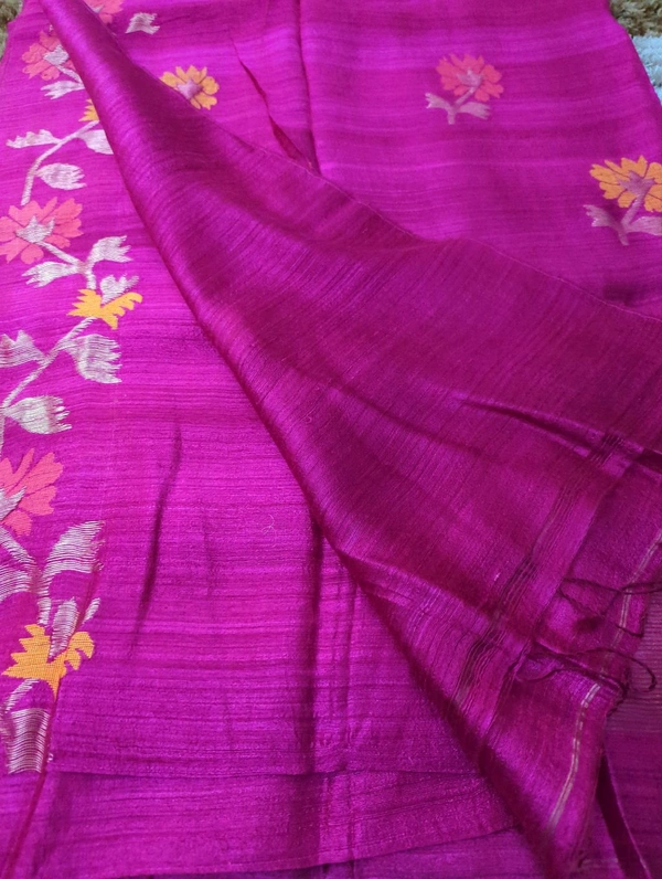 Pure Handloom Matka Silk - pink