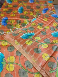 Pure Handloom Tusser  - Green