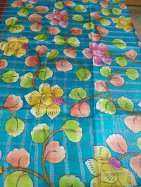 Pure Handloom Tusser  - Purple