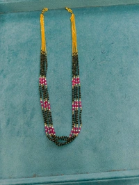 Gold Copy Black Beads With Real Manulu - pink, 20 Inches, 1 Week