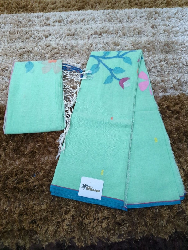 Pure Cotton Jamdhani Suit - Powder Blue 15