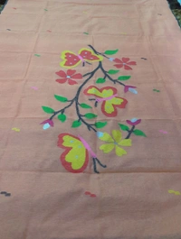 Pure Cotton Jamdhani Suit - orange 12