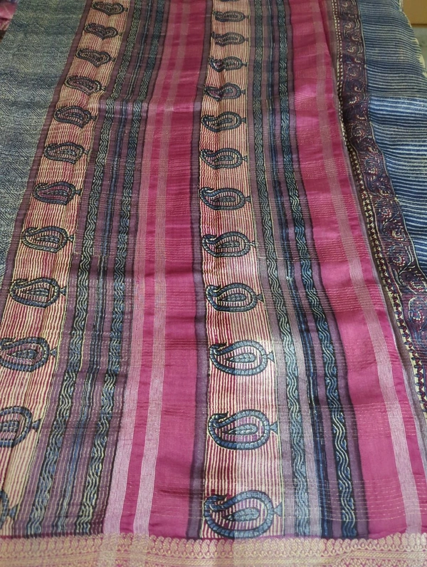 Pure Chanderi Checks - blue