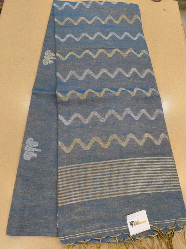 Tissue Lenin Weaving  - Blue