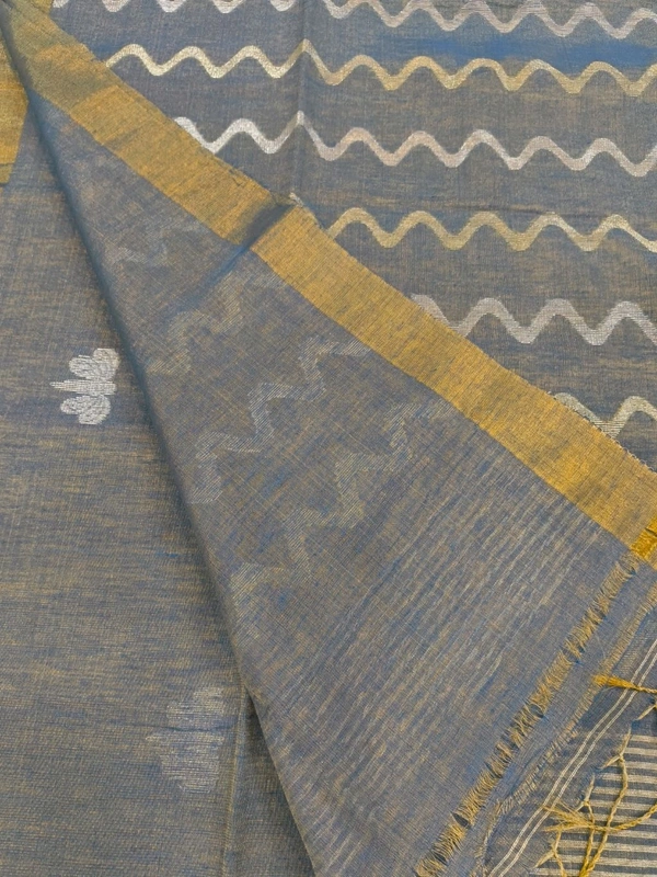 Tissue Lenin Weaving  - Blue