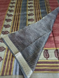 Pure Chanderi Checks - red