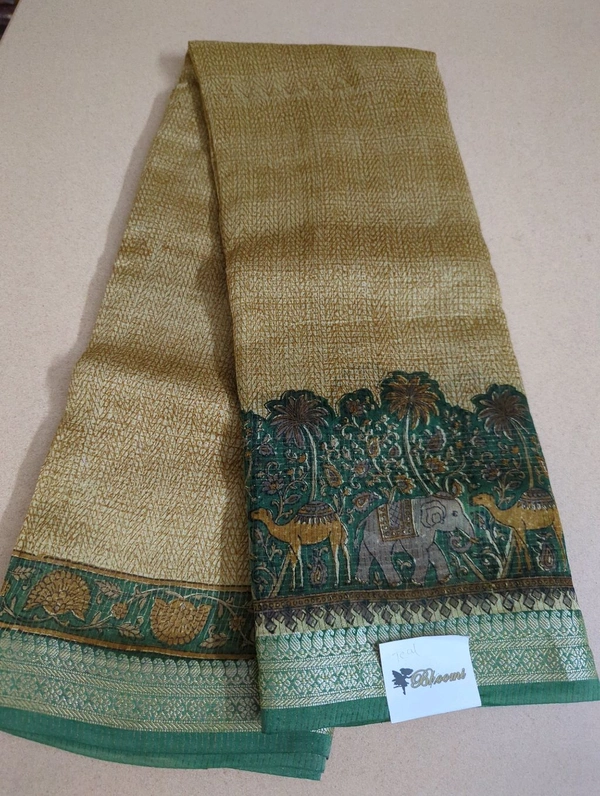 Pure Chanderi Checks - Teal