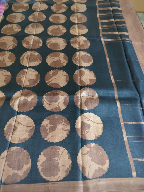 Pure Silk Designer  - Brown and black