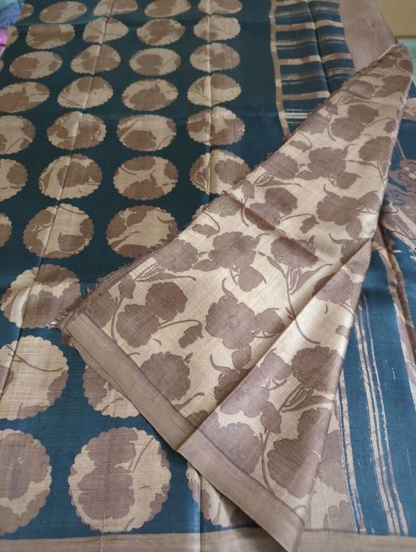 Pure Silk Designer  - Brown and black