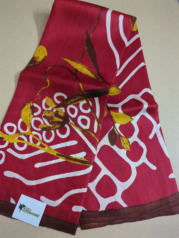 Pure Silk Designer  - Red