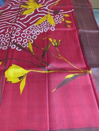 Pure Silk Designer  - Red