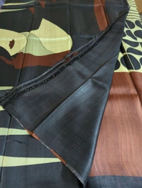 Pure Silk Designer  - Brown and black