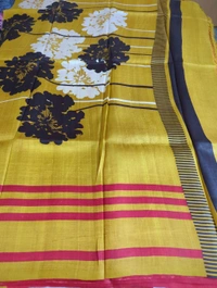Pure Silk Designer  - Gold and red