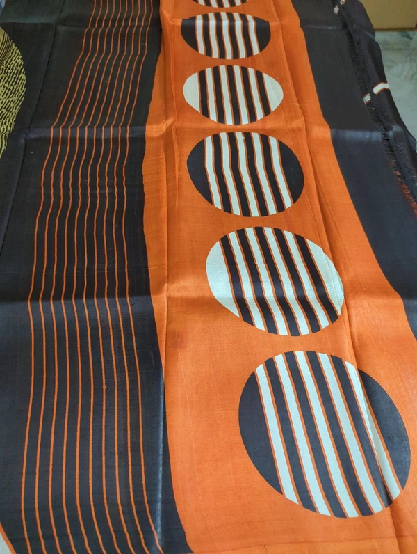 Pure Silk Designer  - Carnaby Tan and orange
