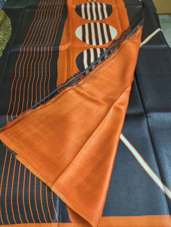 Pure Silk Designer  - Carnaby Tan and orange