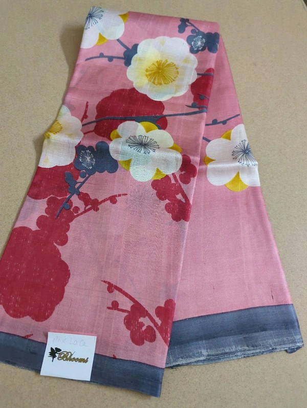 Pure Silk Designer  - Pink Lace