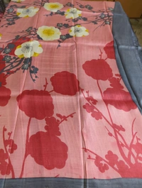 Pure Silk Designer  - Pink Lace