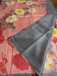 Pure Silk Designer  - Pink Lace