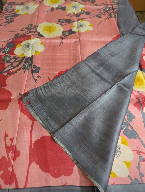 Pure Silk Designer  - Pink Lace
