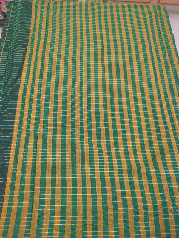 Pure Handloom Narayanapet Cotton - green 1