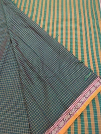 Pure Handloom Narayanapet Cotton - green 1