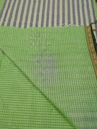 Pure Handloom Narayanapet Cotton - Mint Green 2