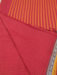 Pure Handloom Narayanapet Cotton - Red 3