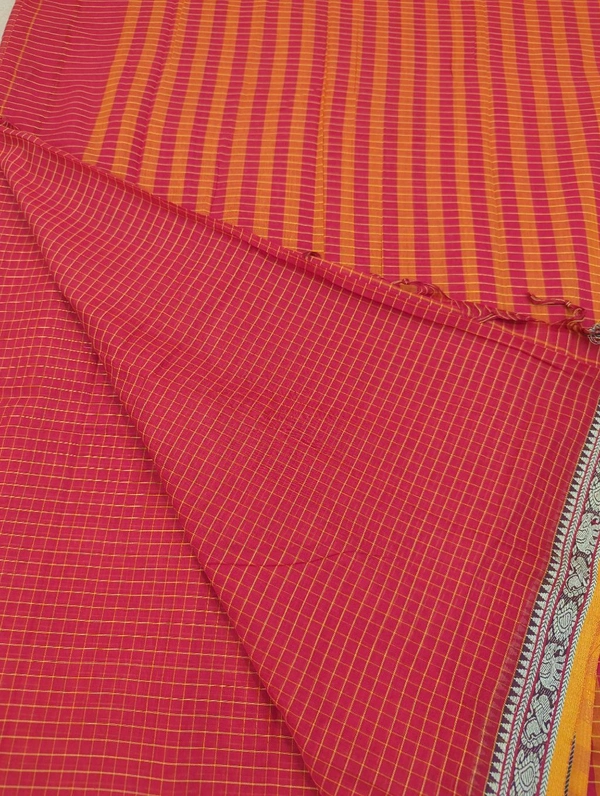 Pure Handloom Narayanapet Cotton - Red 3