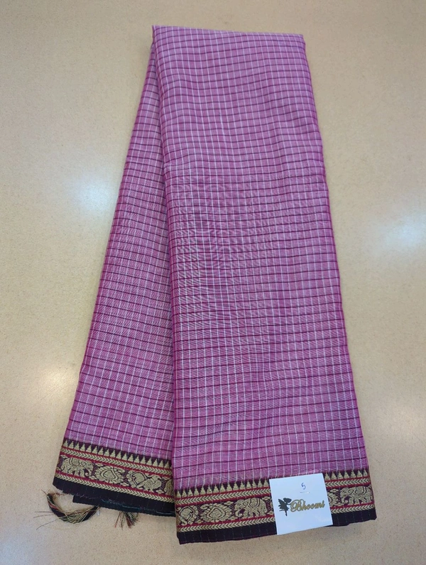 Pure Handloom Narayanapet Cotton - Blush Pink 5