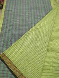 Pure Handloom Narayanapet Cotton - Snowy Mint 6