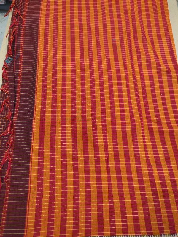Pure Handloom Narayanapet Cotton - Maroon 9