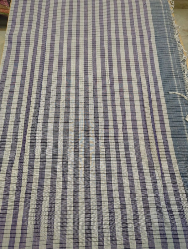 Pure Handloom Narayanapet Cotton - Silver 12