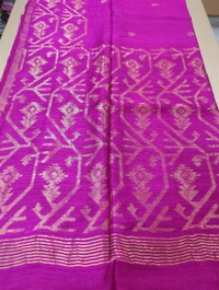 Pure Handloom Matka Weaving  - pink