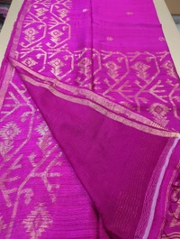 Pure Handloom Matka Weaving  - pink