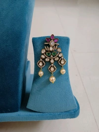 Swarovski Long Mala With Victorian Pendant And Earrings  - HD