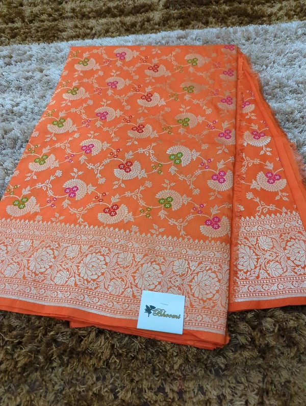 Pure Handloom Katan - orange
