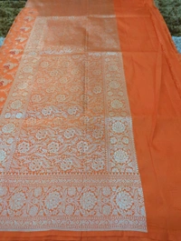 Pure Handloom Katan - orange