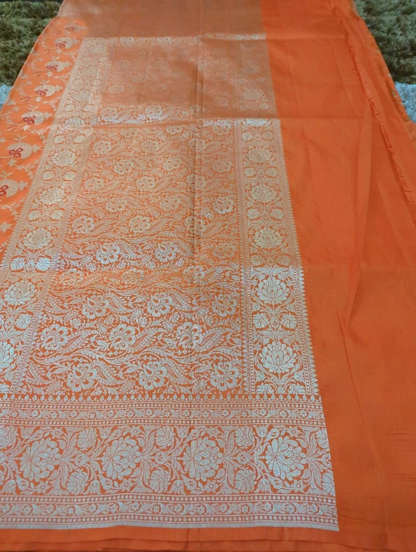 Pure Handloom Katan - orange