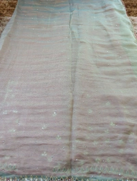 Tissue Crush With Handloom  - Jungle Mist