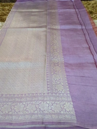 Pure Handloom Raw Mongo Allover  - red