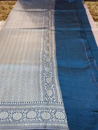 Pure Handloom Raw Mongo Allover  - purple