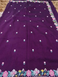 Pure Vichitra Silk  - Purple