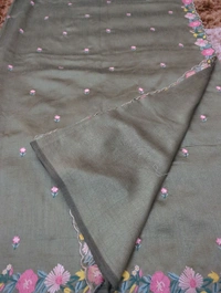 Pure Vichitra Silk  - Cactus